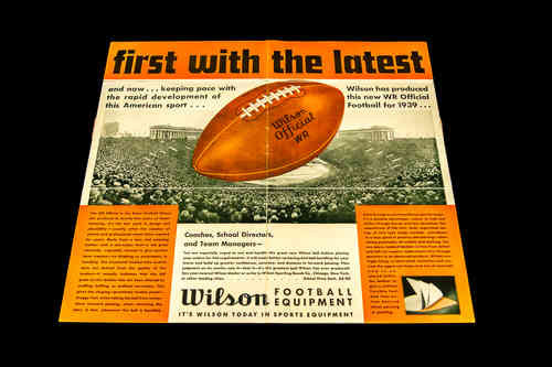 1939 Wilson Football Equipment Tear-Out ad