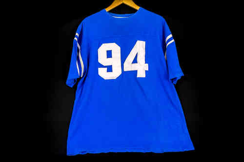 #94 Blue Short-Sleeved Football Jersey