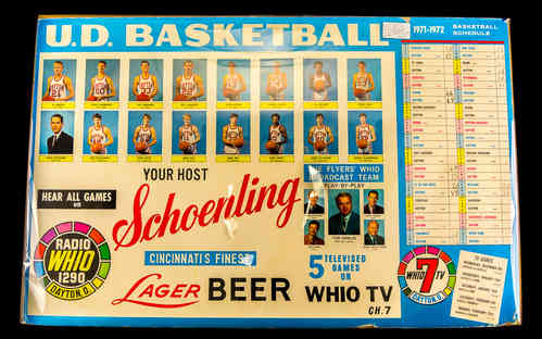 1970s U.D. Basketball-TheFlyers | Coach Don Donoher-Game Schedule Poster
