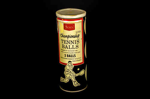 Key-wind Can of 3 Sears Championship Tennis Balls