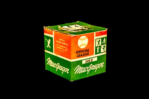 BOX ONLY: MacGregor Official League Baseball No B62
