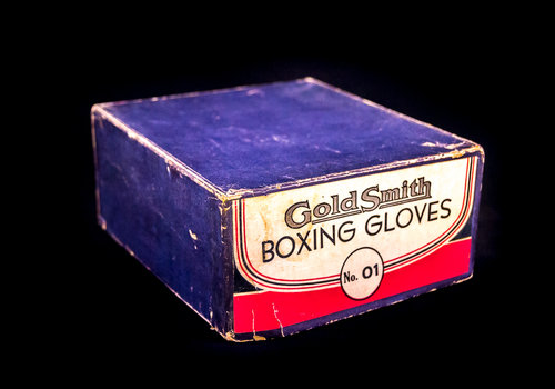 BOX ONLY: GoldSmith Boxing Gloves No. 01 Salesman Sample Size