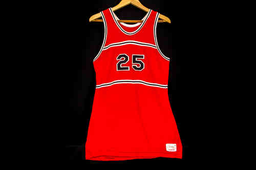 #25 Red Spanjian Basketball Jersey