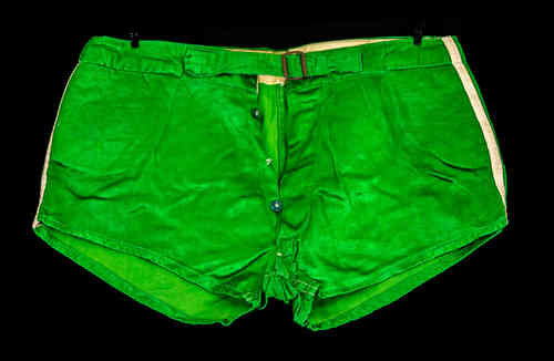 Green Tagless Satin Athletic Shorts