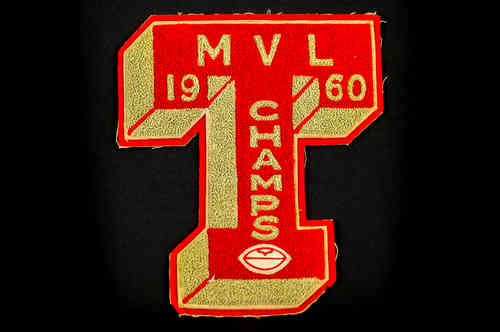 Red and Grey "T" Patch with 1960 M V L Champs