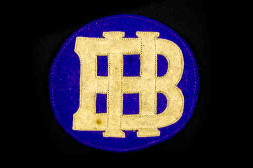 Purple and White "BH" Patch