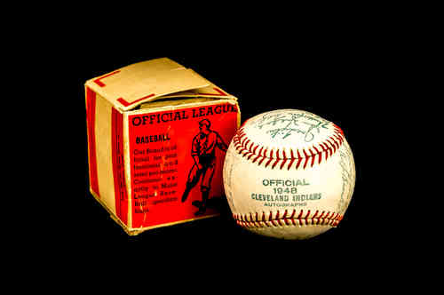Official 1948 Cleveland Indians Autographs Baseball in box