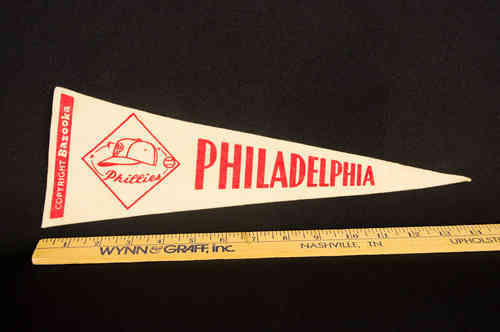 1950's Bazooka Pennant Philadelphia Phillies 14"