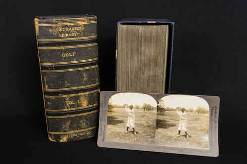 1930s Golf Vol 1 Keystone Stereoview Cards in Box