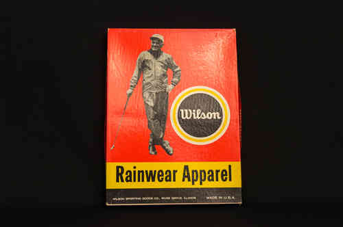 BOX ONLY: Golf Wilson Rainwear Apparel Vintage Display Picture box of David Graham