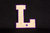 Purple and White "L" Letterman's Basketball Patch