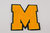 Gold and Blue "M" Varsity Letterman Patch