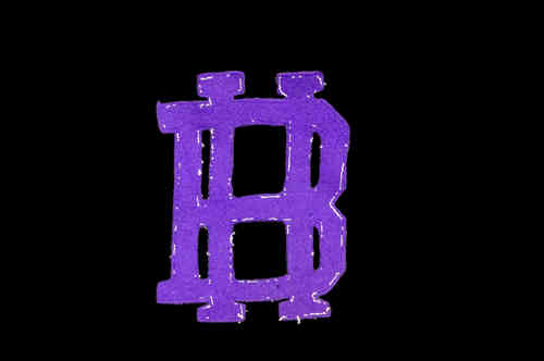 Purple "BH" Felt Uniform Patch