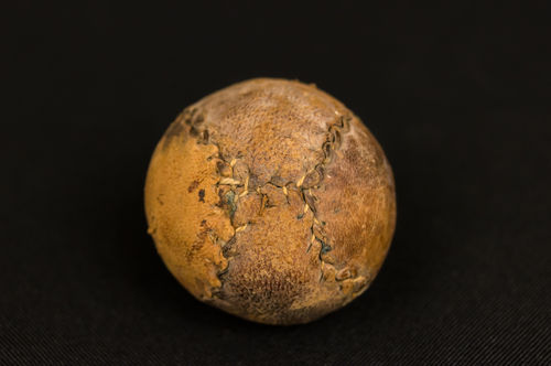 Original and Vintage 1800's Handmade Leather Ball, Golf Ball Sized
