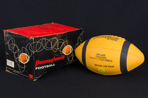 Vintage New-In-Box YELLOW Pennsylvania Champion Rubber Football