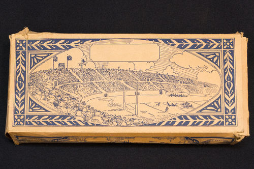BOX ONLY: Vintage Early Ball Box with Princeton-Yale Game Illustration