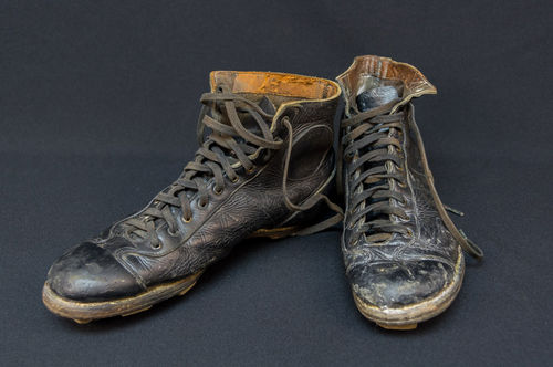 Pair Turn-of-the-Century Stacked Football Cleats