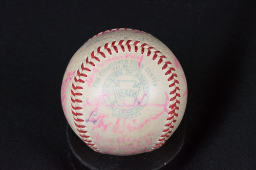 1948 Cleveland Indians Team-Signed Ball | Satchel Paige