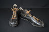 Early Black Leather High Top Basketball Shoes